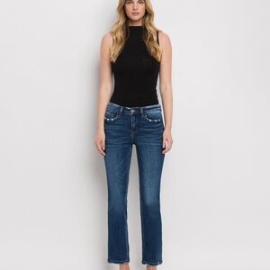 Flying Monkey Wax Plant - Mid Rise Ankle Slim Straight Jeans